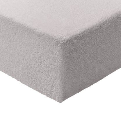 An Image of Argos Home Fleece Pale Pink Fitted Sheet - Superking