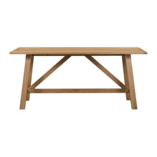 An Image of Maddox Trestle Dining Table Brown