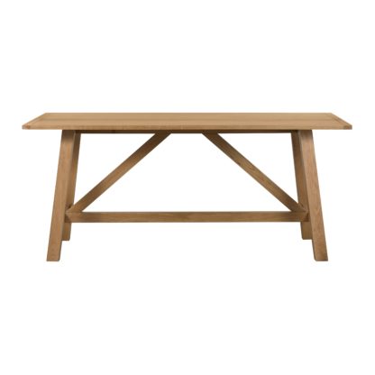 An Image of Maddox Trestle Dining Table Brown