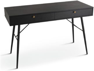 An Image of Koble Luna 2 Drawer Smart Office Desk - Black