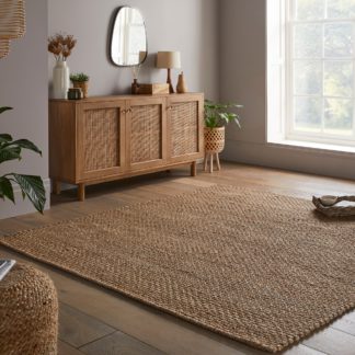 An Image of Chunky Jute Square Rug Chunky Jute Natural