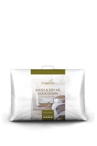 An Image of 4 Pack Wash & Dry Me Duck Down Medium Support Pillows