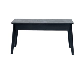 An Image of Aster Dining Bench Black