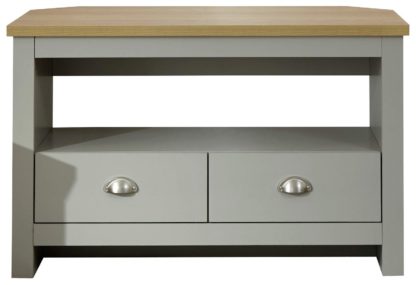 An Image of Lancaster 1 Drawer Corner TV Unit - Grey