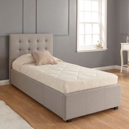 An Image of Regal Ottoman Grey Bed Frame Grey