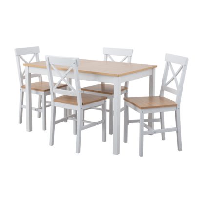 An Image of Braxton Dining Table and Chairs Set Grey