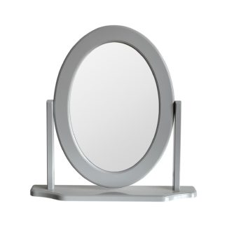 An Image of Oval Dressing Table Mirror - Grey