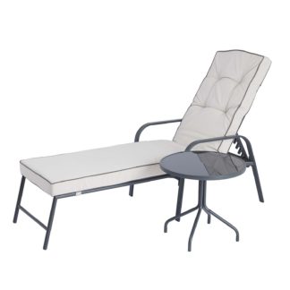 An Image of Rowly Sunlounger & Side Table