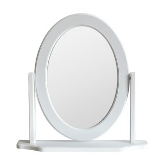 An Image of Oval Dressing Table Mirror - White