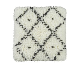 An Image of Habitat Tufted Berber Geometric Cushion - Ivory - 50x50cm
