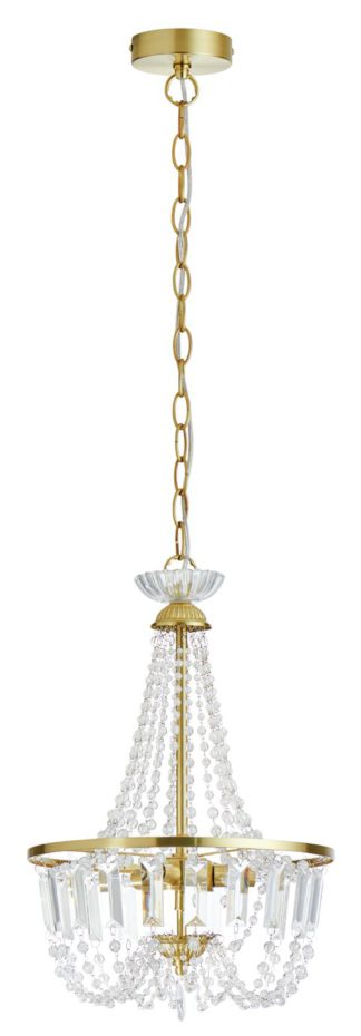 An Image of Habitat Capella Empire Chandelier - Brushed Brass