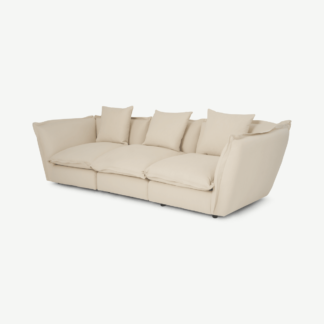 An Image of Fernsby 3 Seater Sofa, Natural Brushed Cotton
