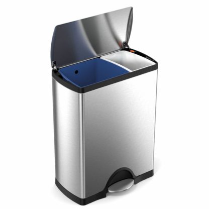 An Image of simplehuman 46 Litre Rectangular Recycle Bin