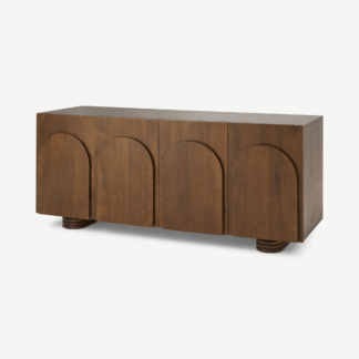 An Image of Kalaspel Wide Sideboard, Dark Mango Wood