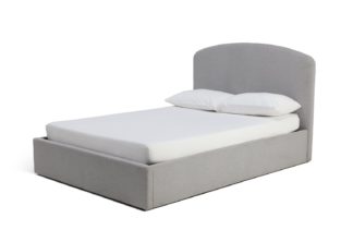 An Image of Habitat Finchley Kingsize Ottoman Fabric Bed Frame - Grey