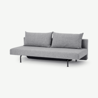 An Image of Esben Pocket Sprung Platform Sofa Bed, Downtown Grey Weave