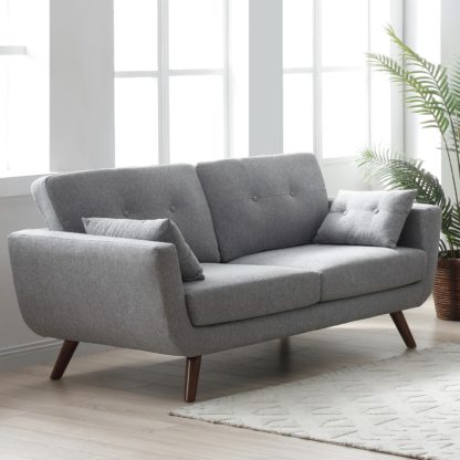 An Image of Bobby Grey 2 Seater Sofa Grey