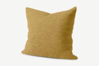 An Image of Burley Wool Blend Cushion, 45 x 45 cm, Dark Mustard