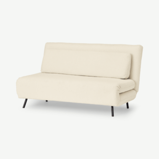 An Image of Kahlo Large Sofa Bed, White Boucle
