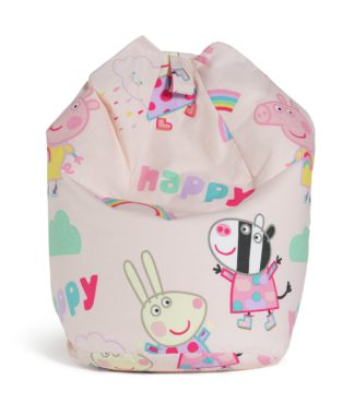 An Image of Peppa Pig Kids Pink Storm Bean Bag