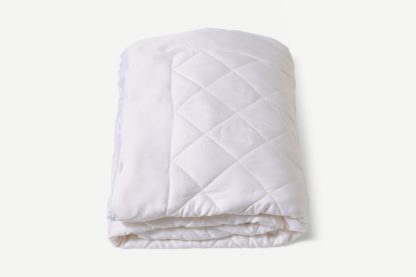 An Image of Ethical Bedding Double Mattress Protector, 100% Eucalyptus Silk with Bamboo Filling