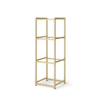 An Image of Modular 4 Shelf Gold Frame Component Gold