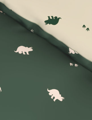 An Image of M&S Cotton Blend Dinosaur 3D Bedding Set
