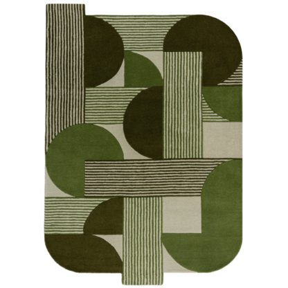 An Image of Elements Viggo Wool Rug Olive