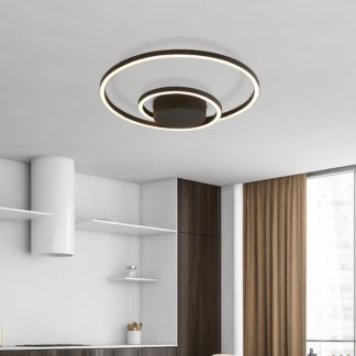 An Image of Sasha LED Flush Ceiling Light - Black