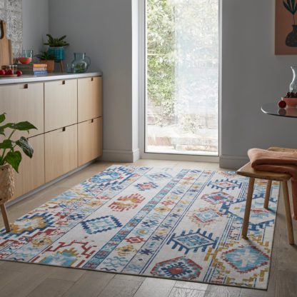 An Image of Fold Ramona Washable Rug Multi Coloured