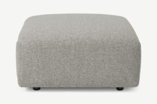 An Image of Jacklin Footstool, Silver REPREVE® Recycled Polyester