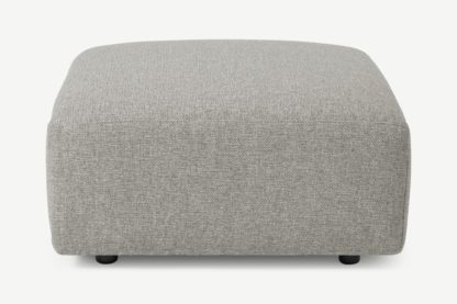 An Image of Jacklin Footstool, Silver REPREVE® Recycled Polyester