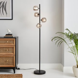 An Image of Elements Tollose 4 Light Floor Lamp Black