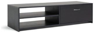 An Image of Habitat Squares 1 Drawer TV Unit - Black