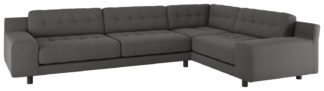 An Image of Habitat Hendricks Right Corner Wool Sofa - Charcoal