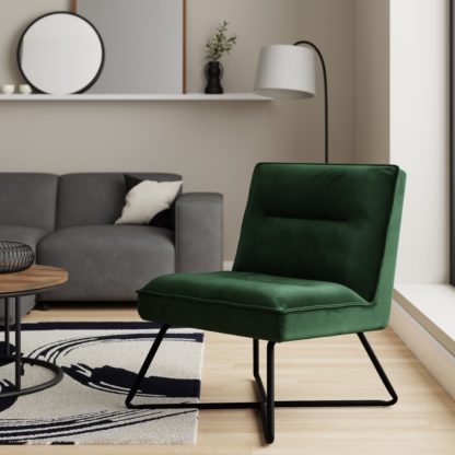 An Image of Oakley Velvet Chair Grey