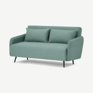 An Image of Hettie Large Double Sofa Bed, Agave Blue Fabric