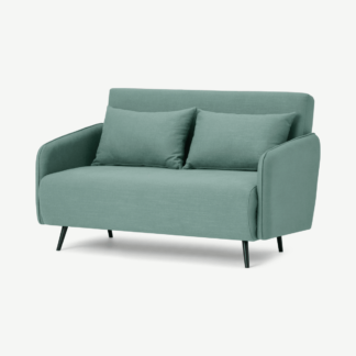 An Image of Hettie Small Sofa Bed, Agave Blue Fabric