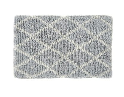 An Image of Habitat Berber Flatweave Wool Rug - 80x130cm - Light Grey