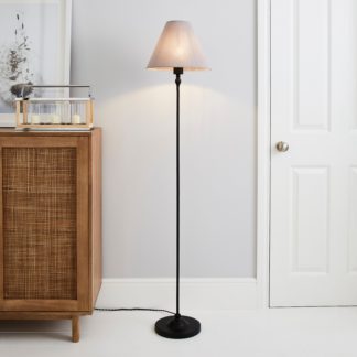 An Image of Dorma Bedford Floor Lamp Black Black