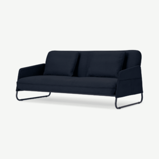 An Image of Emil Click Clack Sofa Bed, Dark Blue Weave