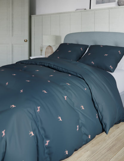 An Image of M&S Pure Cotton Cheetah Embroidered Bedding Set