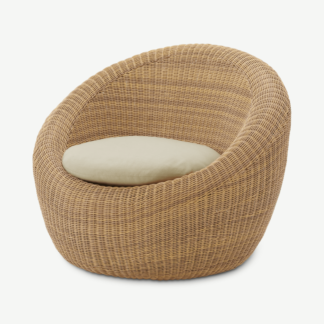 An Image of Isadora Garden Armchair, Natural Polyrattan