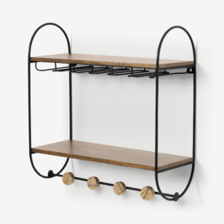 An Image of Elan Kitchen Shelving Unit, Matte Black