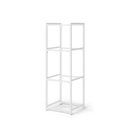 28582a2c189560bd6cd22666f9218f5bf0cf31e5755f78af35559961fee8461d.jpg An Image of Modular 3 Shelf Silver Frame Component Silver