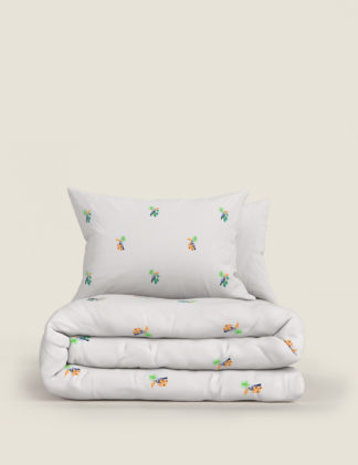 An Image of M&S Pure Cotton Toucan Embroidered Bedding Set