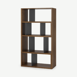 An Image of Kya Extending Shelves, Walnut & Grey