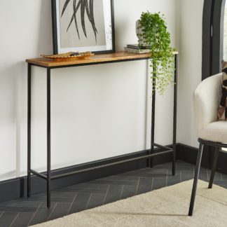 An Image of Trent Mango Wood Console Table Brown