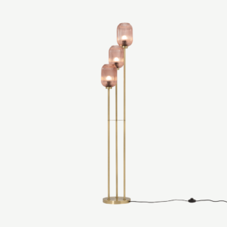 An Image of Briz Multi Floor Light, Pink Glass