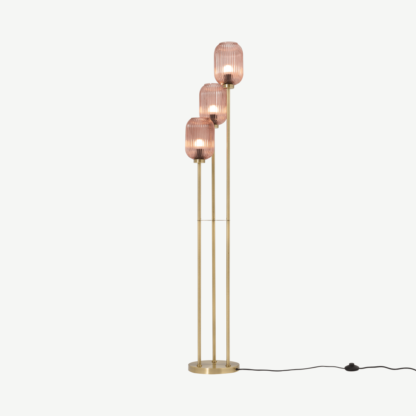 An Image of Briz Multi Floor Light, Pink Glass